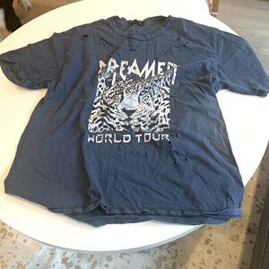 Navy Dreamer world tour tshirt, with holes (made this way)